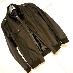 Sleek Black Bomber Jacket for Women